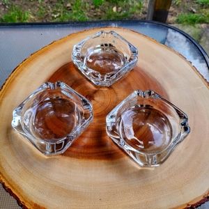 Clear Crystal Ashtrays - Small